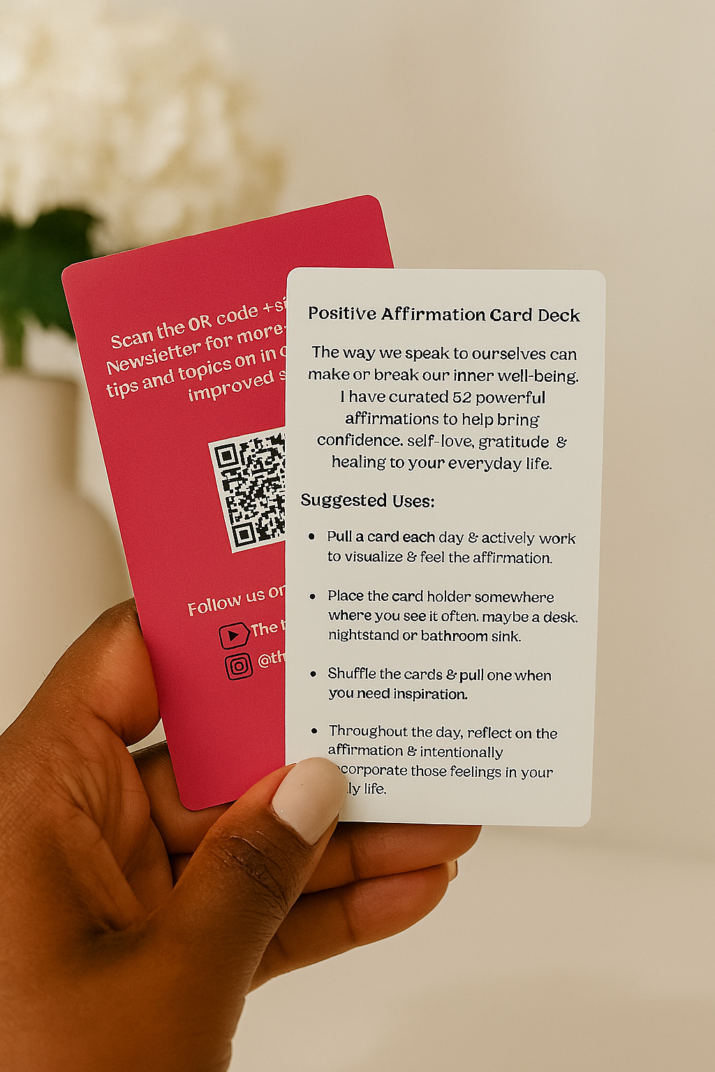 Higher Her Affirmation Deck + Stand | Daily Mindset Reset for Women